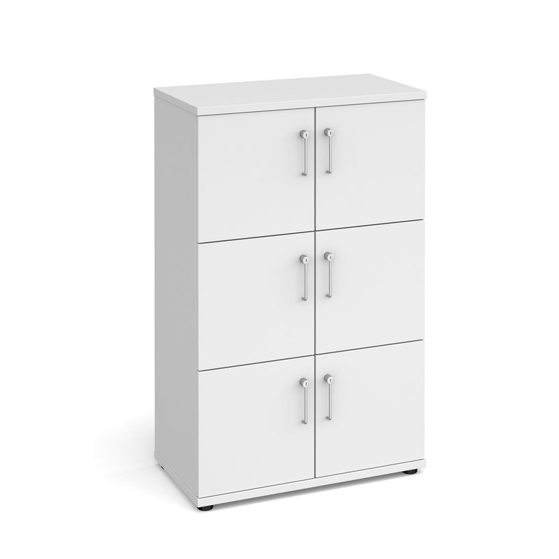 Wooden Storage Locker - White With White Doors - NWOF