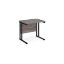 Maestro 25 600mm Deep Straight Desk With Cantilever Leg - Grey Oak - NWOF