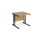 Maestro 25 800mm Deep Straight Desk With Cantilever Leg - Oak - NWOF