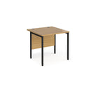 Maestro 25 800mm Deep Straight Desk With H-Frame Leg - Oak - NWOF
