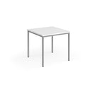 Flexi 25 Rectangular Table With Silver Frame - White - NWOF