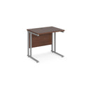 Maestro 25 600mm Deep Straight Desk With Cantilever Leg - Walnut - NWOF