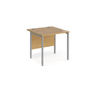 Maestro 25 800mm Deep Straight Desk With H-Frame Leg - Oak - NWOF