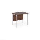 Maestro 25 600mm Deep Straight Desk With H-Frame Leg - Walnut - NWOF