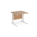 Maestro 25 800mm Deep Straight Desk With Cantilever Leg - Beech - NWOF