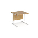 Maestro 25 800mm Deep Straight Desk With Cantilever Leg - Oak - NWOF