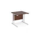 Maestro 25 800mm Deep Straight Desk With Cantilever Leg - Walnut - NWOF