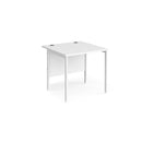 Maestro 25 800mm Deep Straight Desk With H-Frame Leg - White - NWOF