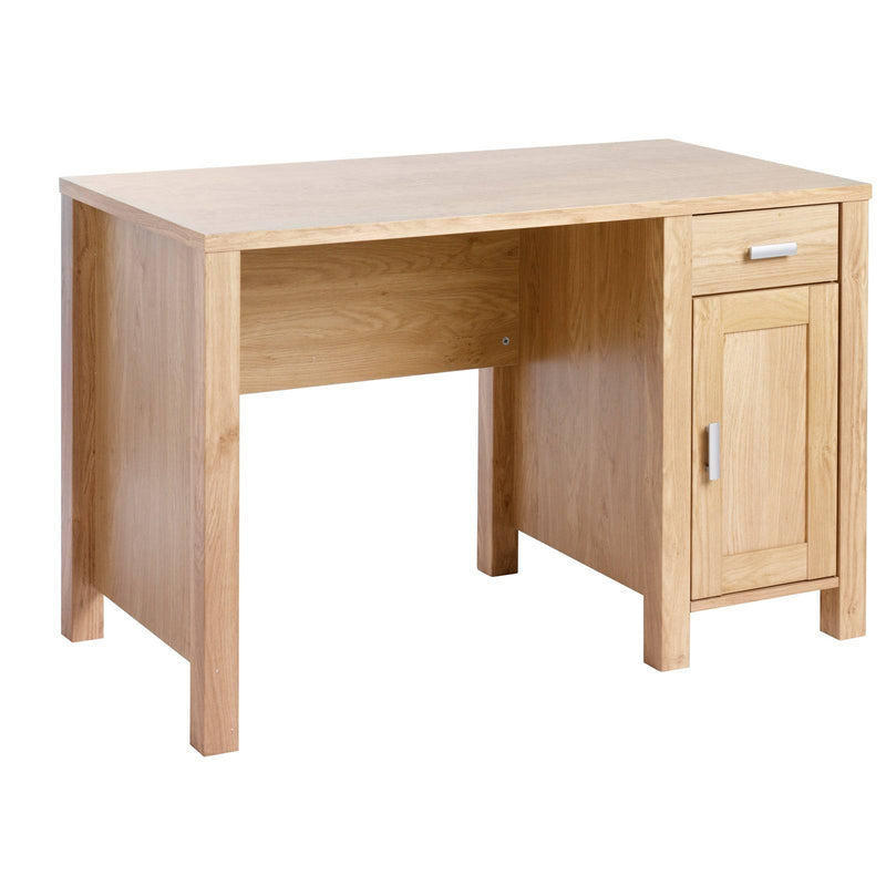 Amazon Home Office Workstation With Integrated Drawer And Cupboard Unit - Oak Effect - NWOF