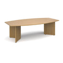 Arrow Head Leg Radial Boardroom Table 2400mm - Oak - NWOF