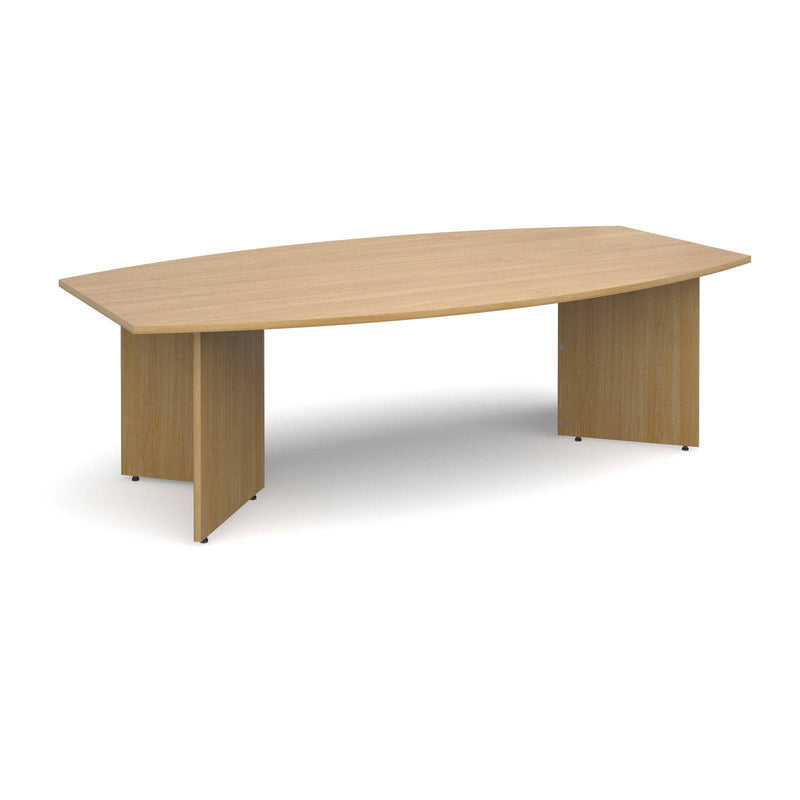 Arrow Head Leg Radial Boardroom Table 2400mm - Oak - NWOF