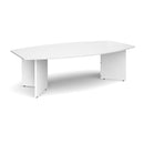 Arrow Head Leg Radial Boardroom Table 2400mm - White - NWOF