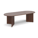 Arrow Head Leg Radial End Boardroom Table 2400mm - Walnut - NWOF