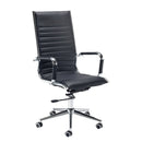 Bari High Back Executive Chair - Black Faux Leather - NWOF