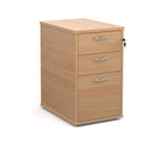Universal Desk High 3 Drawer Pedestal With Silver Handles - 600mm - NWOF