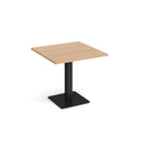 Brescia Square Dining Table With Flat Square Base 800mm - Beech - NWOF