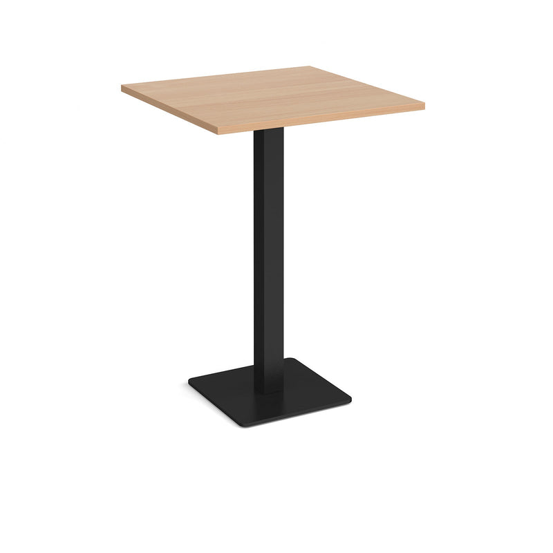 Brescia Square Poseur Table With Flat Square Base 800mm - Beech - NWOF