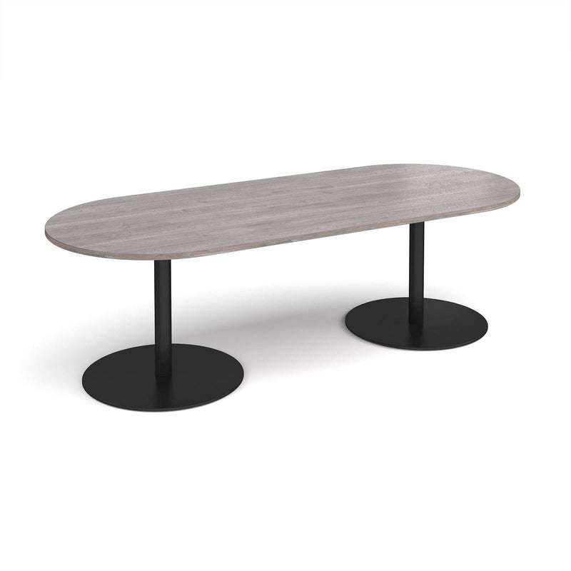 Eternal Radial End Boardroom Table 2400mm x 1000mm - Grey Oak - NWOF