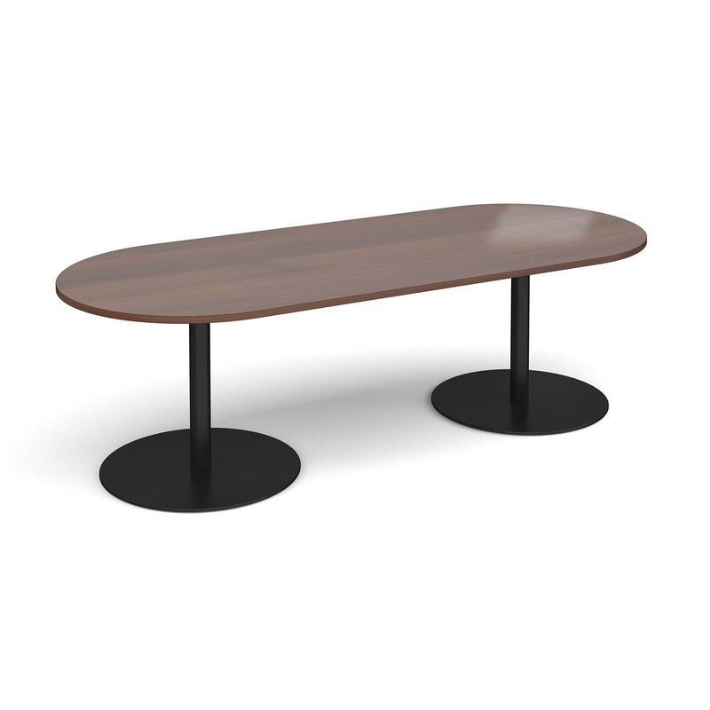 Eternal Radial End Boardroom Table 2400mm x 1000mm - Walnut - NWOF