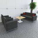 Brescia Square Coffee Table With Flat Square Base 800mm - Oak - NWOF