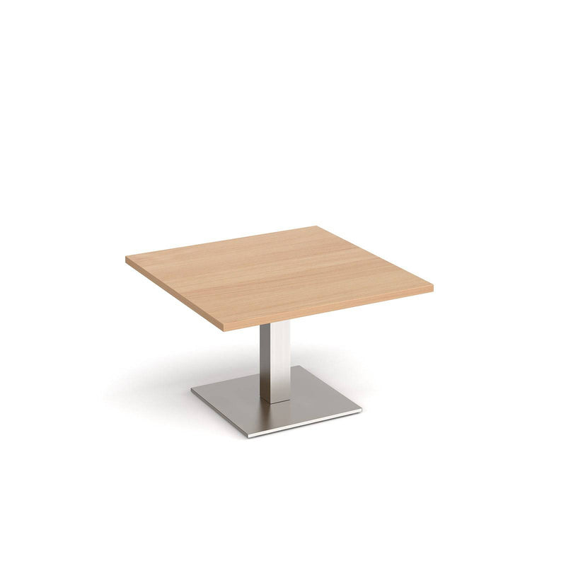 Brescia Square Coffee Table With Flat Square Base 800mm - Beech - NWOF