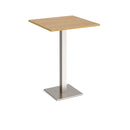 Brescia Square Poseur Table With Flat Square Base 800mm - Oak - NWOF