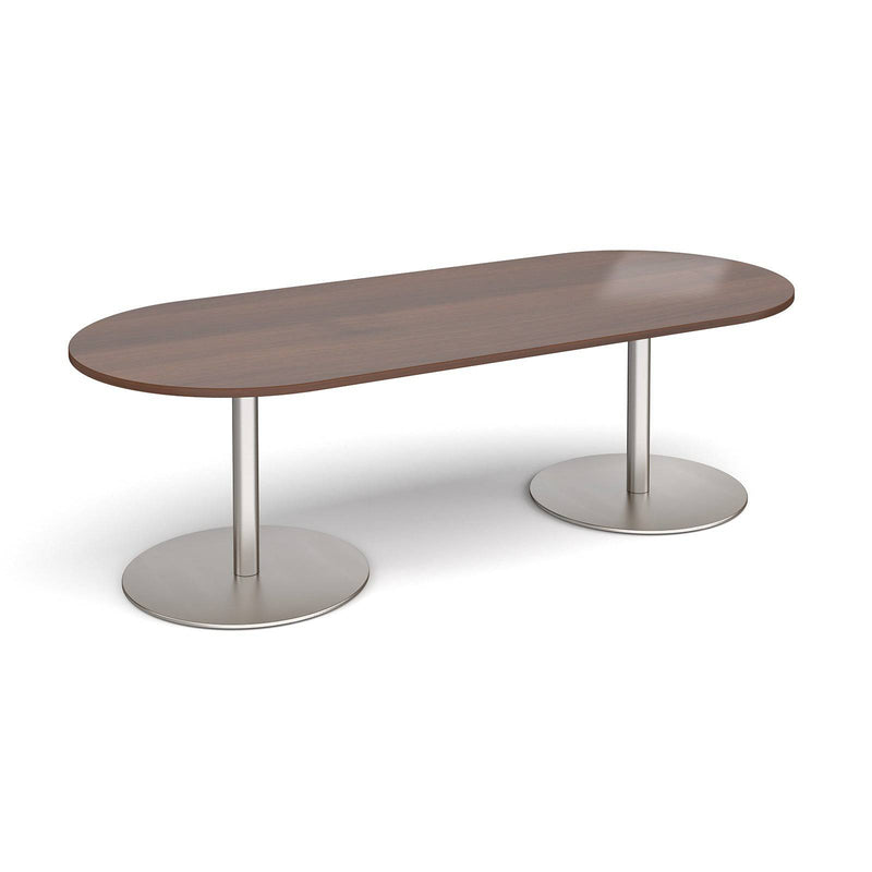 Eternal Radial End Boardroom Table 2400mm x 1000mm - Walnut - NWOF