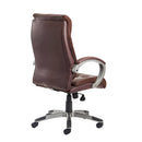 Catania High Back Managers Chair - Brown Leather Faced - NWOF