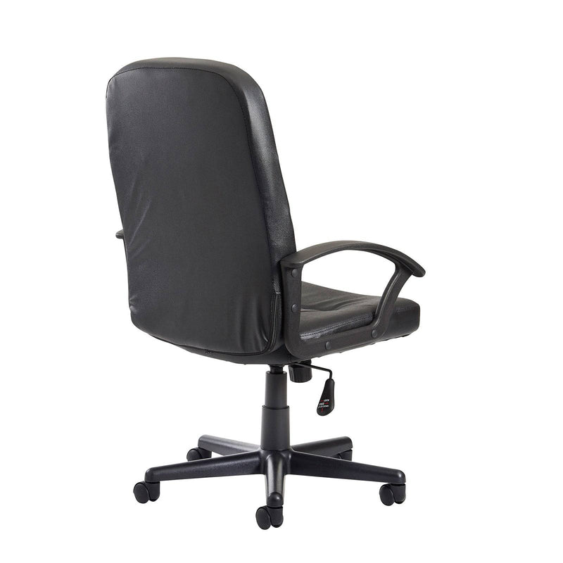 Cavalier High Back Managers Chair - Black Leather Faced - NWOF