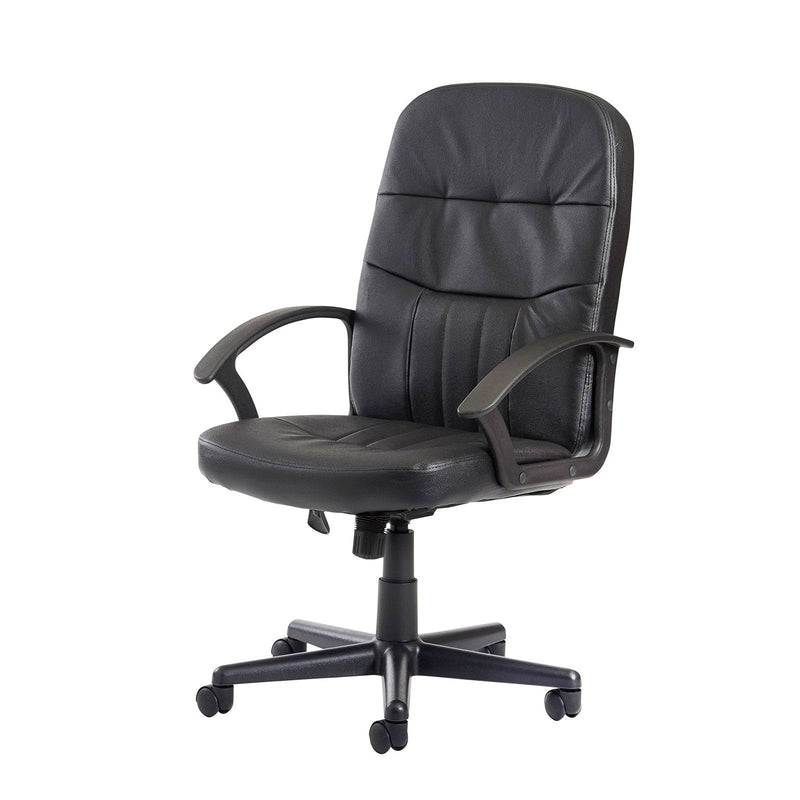 Cavalier High Back Managers Chair - Black Leather Faced - NWOF
