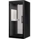 Chatbox Single Person Acoustic Hub 1m x 1m With Shelf - Black - NWOF