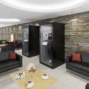 Chatbox Single Person Acoustic Hub 1m x 1m With Shelf - Black - NWOF