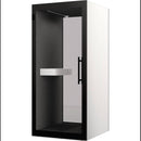 Chatbox Single Person Acoustic Hub 1m x 1m With Shelf - Black - NWOF