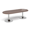 Trumpet Base Radial End Boardroom Table 2400mm - Walnut - NWOF