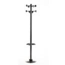Coat & Umbrella Stand with 8 Coat Hooks and 8 Umbrella Hooks 1780mm High - Black - NWOF