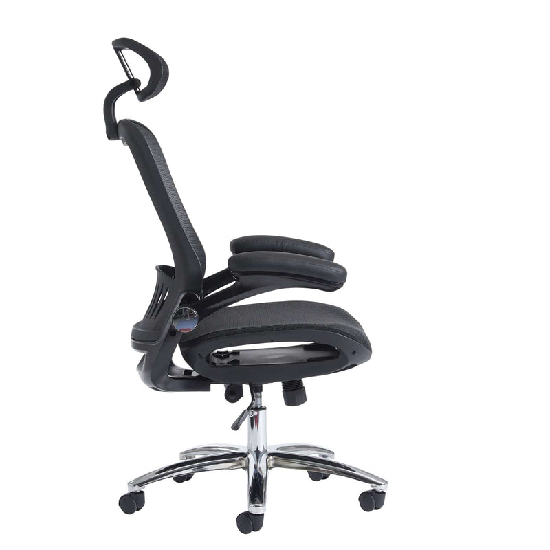Curva High Back Mesh Chair - Black - NWOF