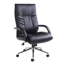 Derby High Back Executive Chair - Black Faux Leather - NWOF