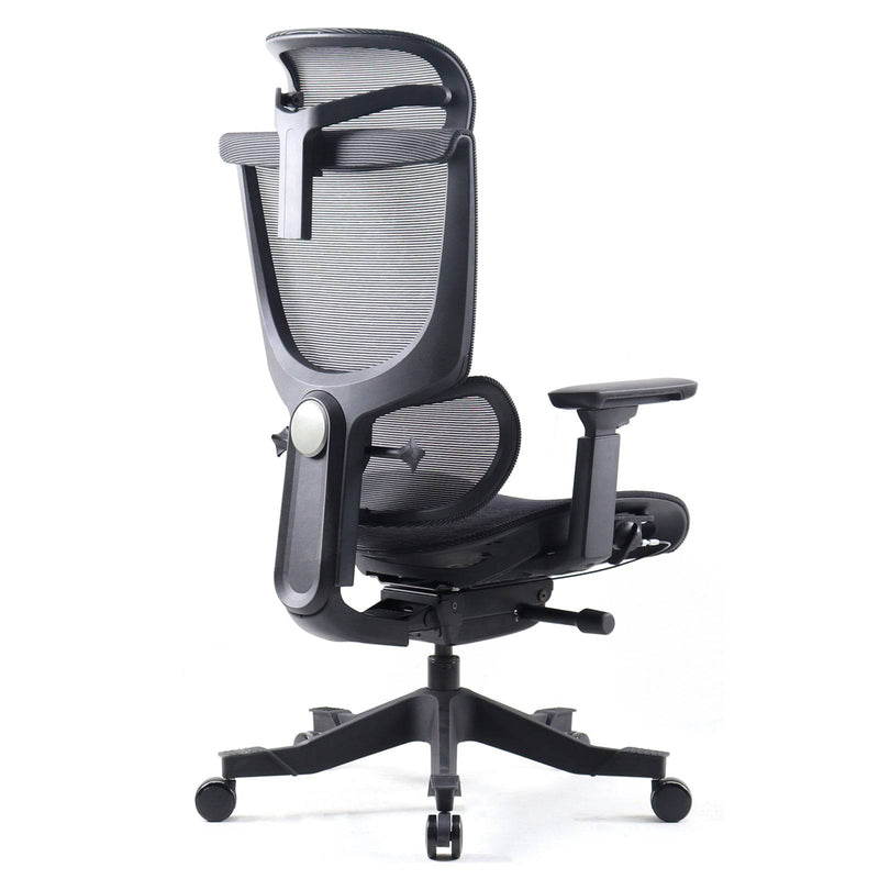 Elise Black Mesh Back Operator Chair With Headrest And Black Mesh Seat - NWOF