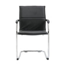 Essen Stackable Meeting Room Cantilever Chair - Black Faux Leather - NWOF