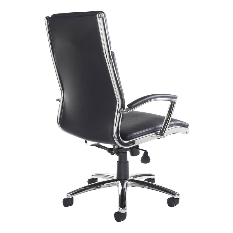 Florence High Back Executive Chair - Black Leather Faced - NWOF