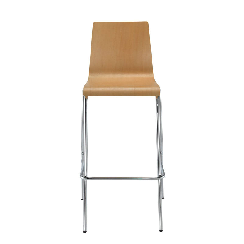 Fundamental Dining Stool in Beech With Chrome Frame - NWOF