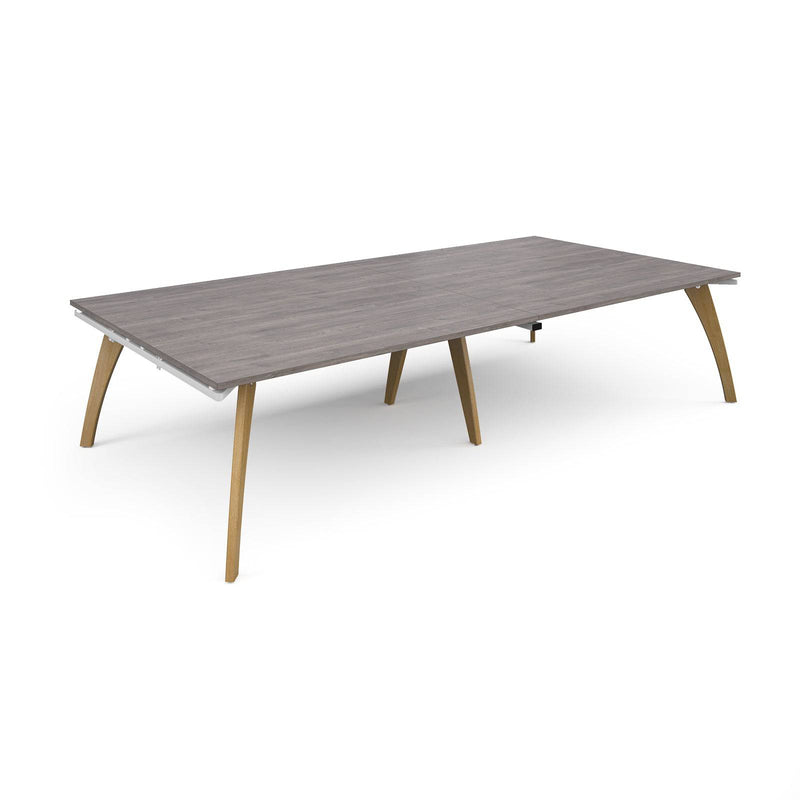 Fuze Rectangular Boardroom Table 3200mm - Grey Oak - NWOF