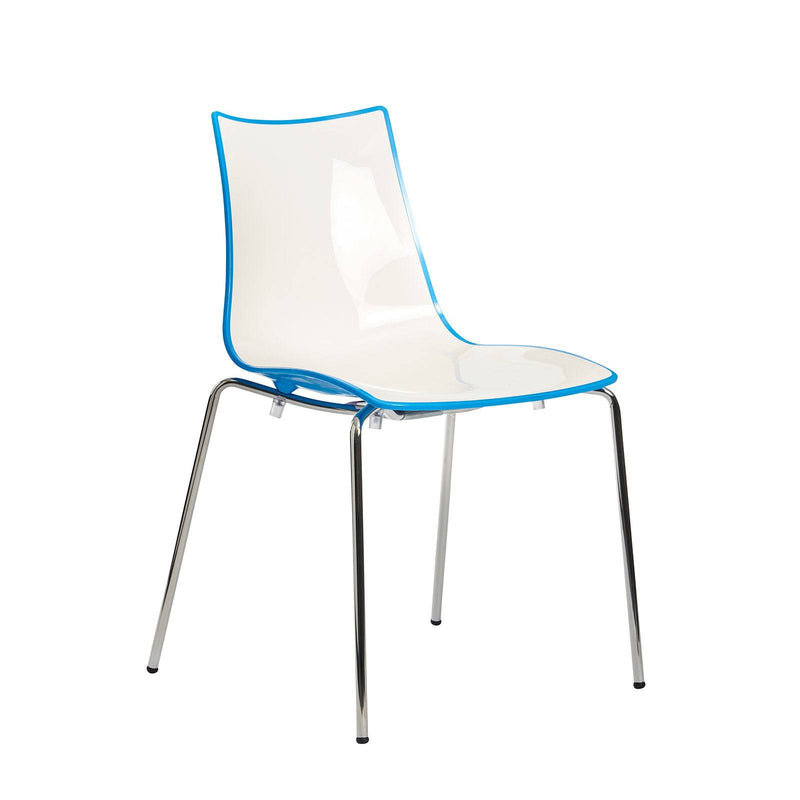 Gecko Shell Dining Stacking Chair - Blue - NWOF