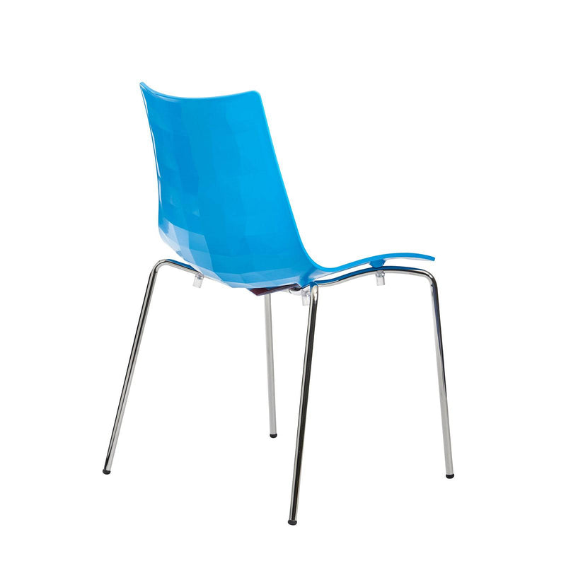 Gecko Shell Dining Stacking Chair - Blue - NWOF
