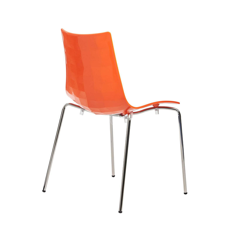 Gecko Shell Dining Stacking Chair - Orange - NWOF