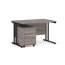 Maestro 25 Straight Desk & 2 Drawer Under Desk Pedestal Bundle - NWOF