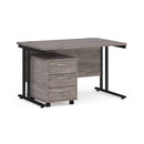 Maestro 25 Straight Desk & 3 Drawer Under Desk Pedestal Bundle - NWOF