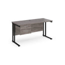 Maestro 25 Straight Desk 600mm Deep With Fixed 2 Drawer Pedestal & Cantilever Leg - NWOF