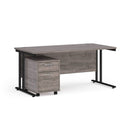 Maestro 25 Straight Desk & 2 Drawer Under Desk Pedestal Bundle - NWOF
