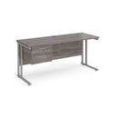 Maestro 25 Straight Desk 600mm Deep With Fixed 2 Drawer Pedestal & Cantilever Leg - NWOF